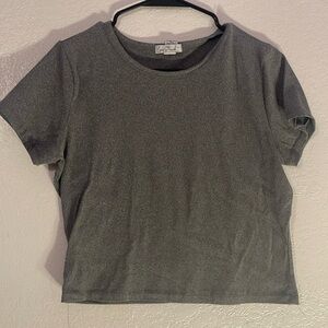 Gray crop top